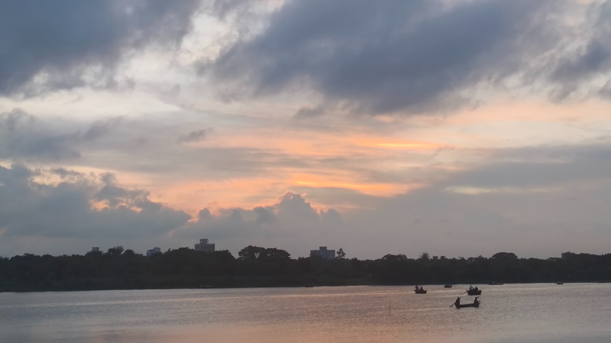 Golden Sunset Over the Quiet River
